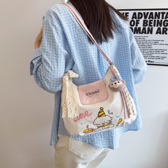 This year's popular Tote bags, women's bags, 2025 summer new school-style single-shoulder bags, and fashionable commuting backpacks