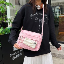 Cross-border large-capacity commuting pain bag for women, 2024 Autumn new Japanese-Korean version transparent women's bag, single-shoulder crossbody bag