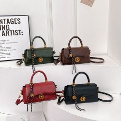 A light luxury texture retro hand-held small square bag for women, a new winter 2024 fashion lock single-shoulder bag with a high-end feel, and a crossbody bag