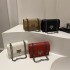 Wholesale braided small square women's bags, 2025 summer new fashion lock button single-shoulder underarm bags, chain crossbody bags