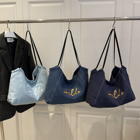 Wholesale Japanese Harajume-style hand-held tote bags for women in summer 2025, new embroidered letter single-shoulder bags and trendy underarm bags Wholesale Japanese Harajume-style hand-held tote bags for women in summer 2025, new embroidered letter single-shoulder bags and trendy underarm bags