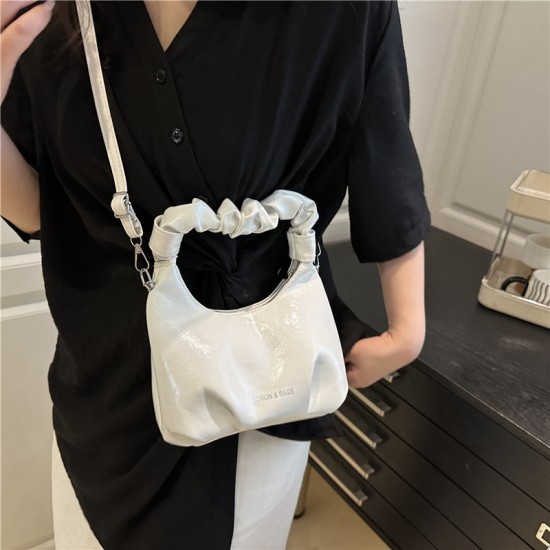 Wholesale high-end pleated hand-held dumpling bags for women, 2025 summer new styles, simple and versatile single-shoulder bags, trendy crossbody bags Wholesale high-end pleated hand-held dumpling bags for women, 2025 summer new styles, simple and versatile single-shoulder bags, trendy crossbody bags