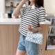 Wholesale Korean version checkered tattoo line hand-held small square bags for women, 2025 summer new light luxury single-shoulder bags, chain crossbody bags Wholesale Korean version checkered tattoo line hand-held small square bags for women, 2025 summer new light luxury single-shoulder bags, chain crossbody bags