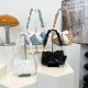 Wholesale fashionable pleated hand-held small square bags for women, 2025 summer new bow single-shoulder bags, trendy chain crossbody bags Wholesale fashionable pleated hand-held small square bags for women, 2025 summer new bow single-shoulder bags, trendy chain crossbody bags