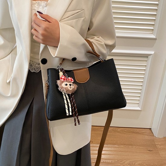 ins fashion hand-held tote bag for women, Spring 2025 new large-capacity single-shoulder bag for commuting, crossbody bag for children