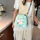 Wholesale fresh and sweet small square women's bags, 2025 summer new style cute cartoon single-shoulder bags, embroidered versatile crossbody bags Wholesale fresh and sweet small square women's bags, 2025 summer new style cute cartoon single-shoulder bags, embroidered versatile crossbody bags