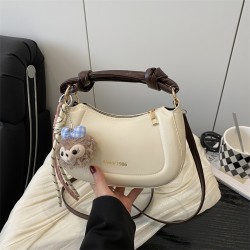 Wholesale fresh and fashionable contrasting color hand-held small square bags for women, 2025 spring new light luxury single-shoulder bags for commuting crossbody bags