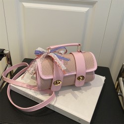 Wholesale high-end quality hand-held small square bags, women's bags, 2025 summer new fashion lock button single-shoulder bags, versatile crossbody bags