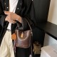 Trendy and fashionable bucket bag, a new cross-border and stylish solid-color handbag for women in autumn and winter, with a high-quality single-shoulder crossbody bag Trendy and fashionable bucket bag, a new cross-border and stylish solid-color handbag for women in autumn and winter, with a high-quality single-shoulder crossbody bag