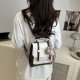 Wholesale fashionable color-blocking hand-held small square bags for women, new spring 2025 light luxury and stylish single-shoulder bags for commuting backpacks