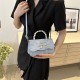 Wavy pearl hand-held small square bag, women's 2024 autumn new style, high-end and fashionable single-shoulder bag, versatile crossbody bag Wavy pearl hand-held small square bag, women's 2024 autumn new style, high-end and fashionable single-shoulder bag, versatile crossbody bag