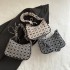 Wholesale Korean-style pleated hand-held small square bags for women, 2025 summer new checkered versatile single-shoulder bags, commuter underarm bags