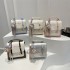 Wholesale fashionable color-blocking hand-held small square bags for women, new spring 2025 light luxury and stylish single-shoulder bags for commuting backpacks