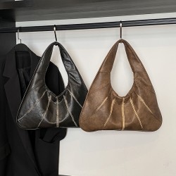 Wholesale niche design handbags, women's bags, 2025 summer new fashion patchwork single-shoulder bags, commuter underarm bags