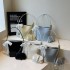 Wholesale Korean version niche silk scarves, hand-held bucket bags, women's bags, 2025 summer new light luxury single-shoulder underarm bags, crossbody bags