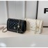 French retro checkered small square bag for women, 2024 Summer new light luxury versatile single-shoulder bag, commuting crossbody bag, chain bag