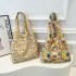 Wholesale fresh and sweet hand-held tote bags for women, 2025 spring new floral single-shoulder bags, and high-quality underarm bags