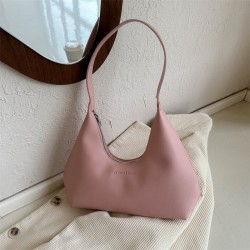 The 2023 autumn and winter new fashion and simple underarm bag is a popular solid-color PU single-shoulder bag that is stylish and versatile for commuting