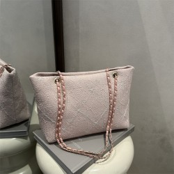 Wholesale high-end checkered tote bags, women's bags, 2025 summer new large-capacity single-shoulder bags, chain crossbody bags