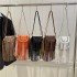 Wholesale niche fringed rivet small square women's bags, 2025 summer new personalized single-shoulder underarm bags, versatile crossbody bags