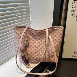 Wholesale of Korean-style letter-printed tote handbags, women's bags, 2025 Spring new retro single-shoulder bags, and light luxury underarm bags