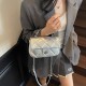Wholesale niche light luxury checkered hand-held small square bags for women, 2025 summer new stylish single-shoulder bags for commuting crossbody bags Wholesale niche light luxury checkered hand-held small square bags for women, 2025 summer new stylish single-shoulder bags for commuting crossbody bags