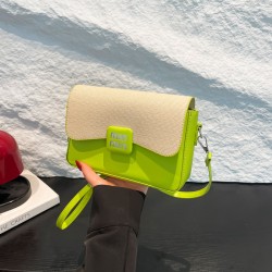Wholesale sweet style color-blocking small square women's bags, 2025 summer new light luxury and versatile single-shoulder underarm bags, trendy crossbody bags