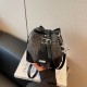 Wholesale Korean version fashionable diamond-encrusted hand-held bucket bags, women's bags, 2025 summer new color-blocking single-shoulder bags, commuter crossbody bags Wholesale Korean version fashionable diamond-encrusted hand-held bucket bags, women's bags, 2025 summer new color-blocking single-shoulder bags, commuter crossbody bags