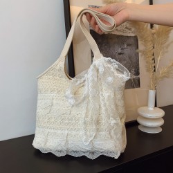 The 2025 summer new fairy tote bag with a chic texture and a casual sweet style is a versatile handbag