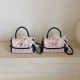 Fashionable color-blocking small square bag, 2025 summer new style fresh and sweet bow handbag, stylish and versatile crossbody bag