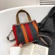 Wholesale Japanese Harajume-style hand-held bucket bags for women, 2025 summer new striped color-blocking single-shoulder bags, trendy crossbody bags Wholesale Japanese Harajume-style hand-held bucket bags for women, 2025 summer new striped color-blocking single-shoulder bags, trendy crossbody bags