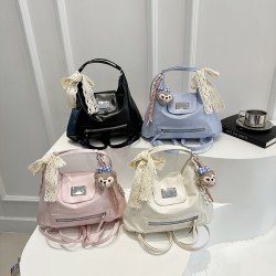 Wholesale Korean-style simple hand-held small square bags for women, 2025 summer new light luxury single-shoulder bags, multi-functional backpacks