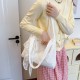 Korean-style fresh and sweet lace bow single-shoulder bag, large-capacity commuting tote bag, fashionable and versatile single-shoulder bag Korean-style fresh and sweet lace bow single-shoulder bag, large-capacity commuting tote bag, fashionable and versatile single-shoulder bag