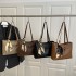 Wholesale silk scarf bow tie hand-held tote bags, women's bags, 2025 spring new style light luxury single-shoulder bags, trendy underarm bags