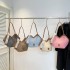 Wholesale fashionable color-blocking hand-held small bags for women, 2025 summer new large-capacity single-shoulder bags and trendy underarm bags