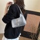Wholesale fashionable lock button hand-held small square bags for women, 2025 summer new styles of light luxury and stylish single-shoulder bags for commuting underarm bags