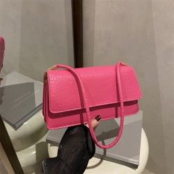 Wholesale light luxury crocodile print hand-held small square women's bags, 2025 summer new styles, stylish and versatile single-shoulder bags, trendy underarm bags