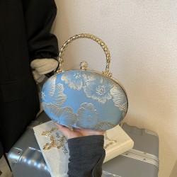 Wholesale new Chinese-style hand-held small handbags for women in spring 2025, peony embroidered single-shoulder bags and trendy crossbody bags