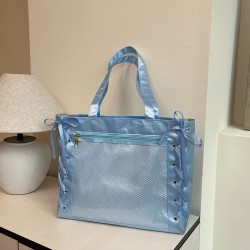 Wholesale fashionable bow tie hand-held tote bags, women's bags, 2025 summer new large-capacity single-shoulder bags, commuter underarm bags