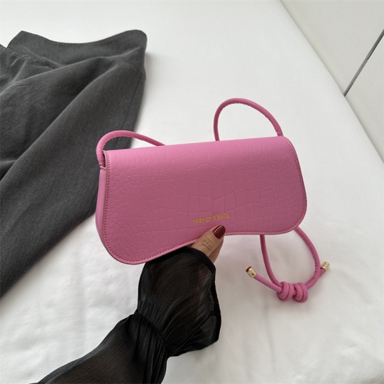 ins niche quality underarm bag 2023 summer solid color PU small square bag Stylish commuting single-shoulder crossbody bag hand-held bag