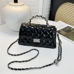 Wholesale Korean version checkered tattoo line hand-held small square bags for women, 2025 summer new light luxury single-shoulder bags, chain crossbody bags