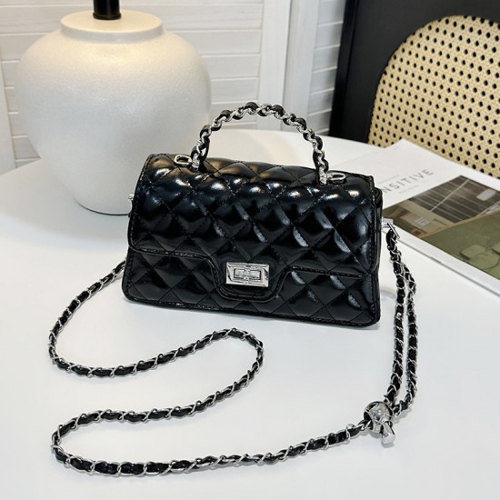 Wholesale Korean version checkered tattoo line hand-held small square bags for women, 2025 summer new light luxury single-shoulder bags, chain crossbody bags Wholesale Korean version checkered tattoo line hand-held small square bags for women, 2025 summer new light luxury single-shoulder bags, chain crossbody bags