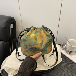 Wholesale new Chinese-style retro hand-held bucket bags for women, 2025 summer new light luxury versatile single-shoulder bags, trendy crossbody bags