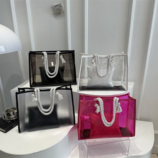 Wholesale Korean version large-capacity hand-held tote bags for women, 2025 summer new jelly single-shoulder bags, trendy underarm mother and child bags Wholesale Korean version large-capacity hand-held tote bags for women, 2025 summer new jelly single-shoulder bags, trendy underarm mother and child bags