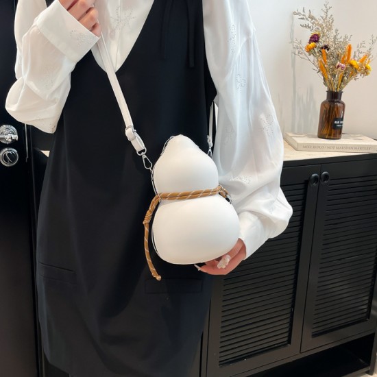 Cross-border wholesale of niche design gourd-shaped women's bags, 2025 spring new fashion single-shoulder bags, and high-quality crossbody bags Cross-border wholesale of niche design gourd-shaped women's bags, 2025 spring new fashion single-shoulder bags, and high-quality crossbody bags