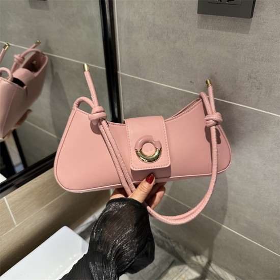French niche texture underarm bag 2023 Summer new solid color PU single-shoulder bag, versatile commuting crossbody handbag