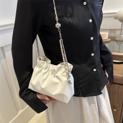 Wholesale high-end large-capacity bucket bags for women in spring, versatile and trendy chain single-shoulder crossbody bags