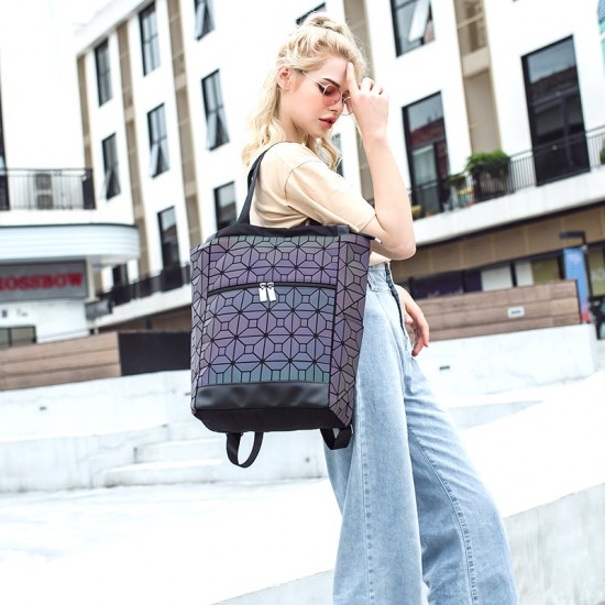 Cross-border folding backpack, leisure travel, large-capacity mountaineering backpack, fashionable and trendy computer backpack, diamond-shaped geometric bag Cross-border folding backpack, leisure travel, large-capacity mountaineering backpack, fashionable and trendy computer backpack, diamond-shaped geometric bag