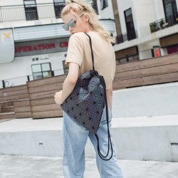 2021 New Korean-style backpack, versatile diamond-shaped drawstring bag, high-end simple and casual single-shoulder crossbody handbag manufacturer