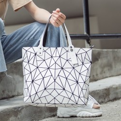 Bao Bao Women's 2022 new style women's handbag, fashionable large-capacity tote bag, versatile geometric bag, pu large bag consignment